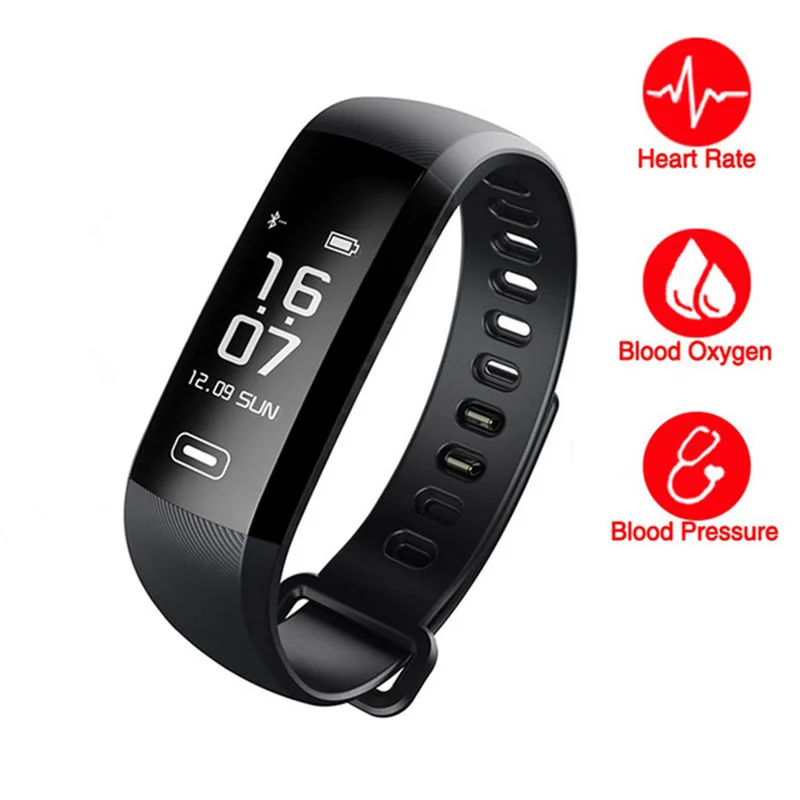 

Smart band Bluetooth Wristband Heart Rate Monitor Blood Pressure Blood Oxygen Fitness Tracker Bracelet for IOS Android IOS Mi 2