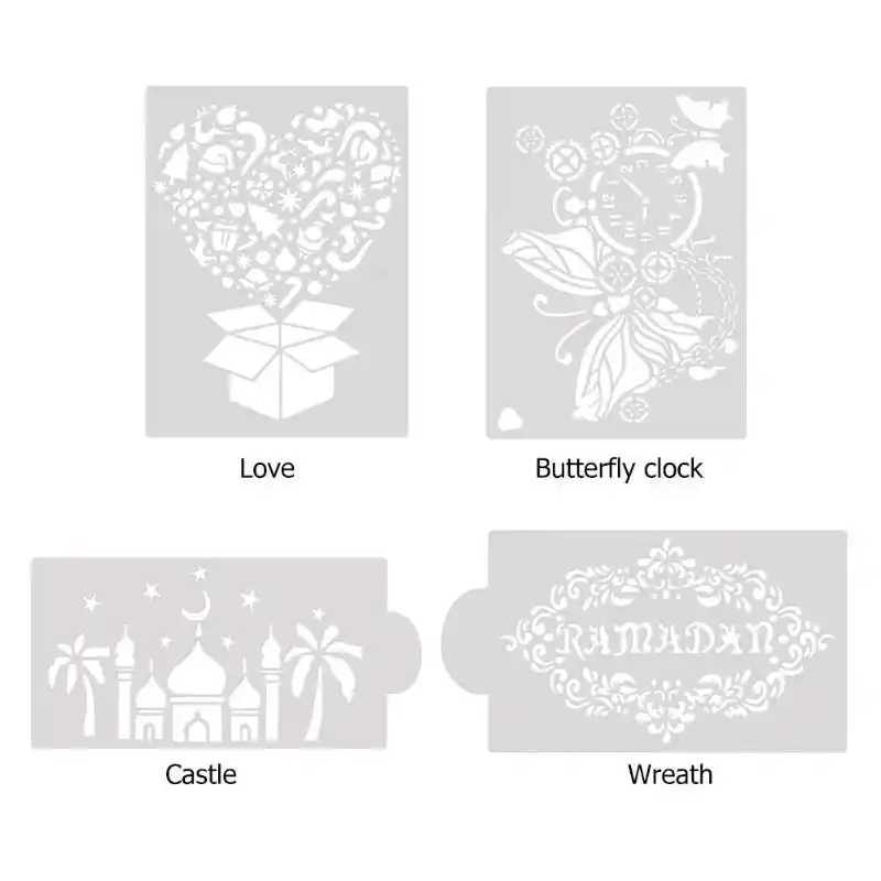 detail feedback questions about diy flower coffee stencils cake templates for scrapbooking