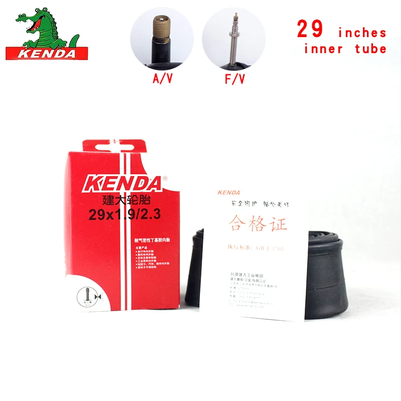 Kenda-Bicycle Inner Tube, American Valve, French Valve, Cycling Accessories, Mountain Bike Tires, Butyl Rubber, 29 ", 29x1.9 2.3