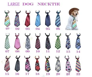 

30pc/lot Factory Sale Large Dog Neckties Large ties Handmade Adjustable Dog Ties Pet Bow Ties Neckties Dog Grooming Supplies PL6