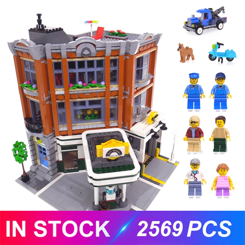 

New Corner Garage Compatible LegoSet Creator Expert 10264 IepinSet 15042 Building Blocks Bricks Figures Educational Toys Gifts