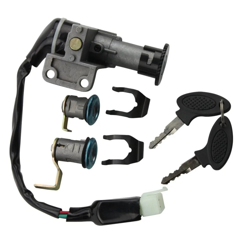 

GOOFIT 50qt-21 Ignition Switch Assembly for 50cc Chinese Moped Scooter Motor Scooter H054-019