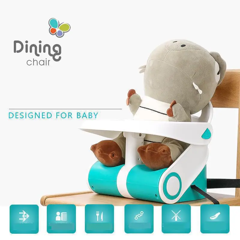 

Easy Carry Infant Baby Seat Learning Sitting Portable Foldable Feeding Baby Dining Chair Safety with Belt Booster Seat For Kids