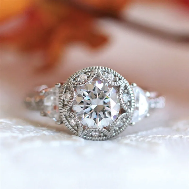 925 Silver Exquisite Vintage Promise Ring Suitable For Marriage,Engagement, Banqu | ChicGrl