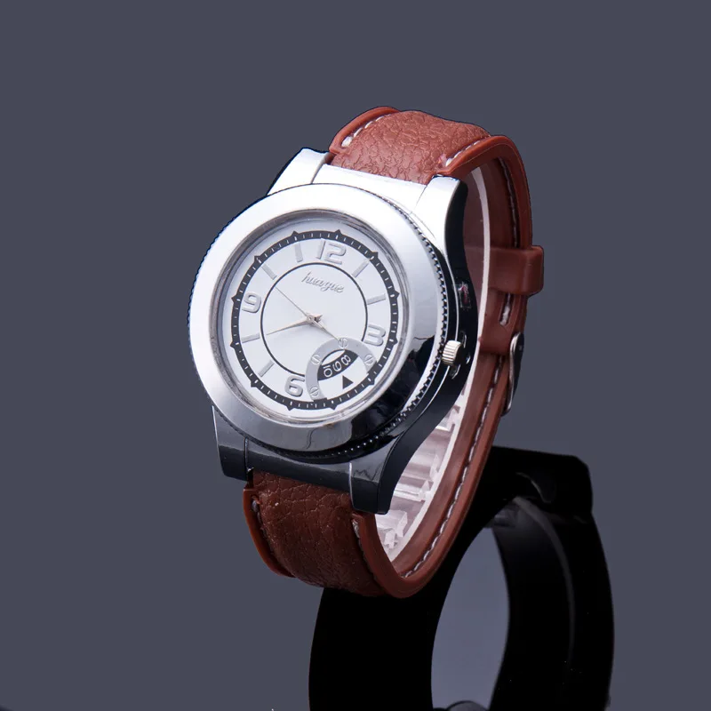 Модные перезаряжаемые USB Зажигалка часы электронные мужские повседневные кварцевые наручные часы ветрозащитный беспламенный прикуриватель