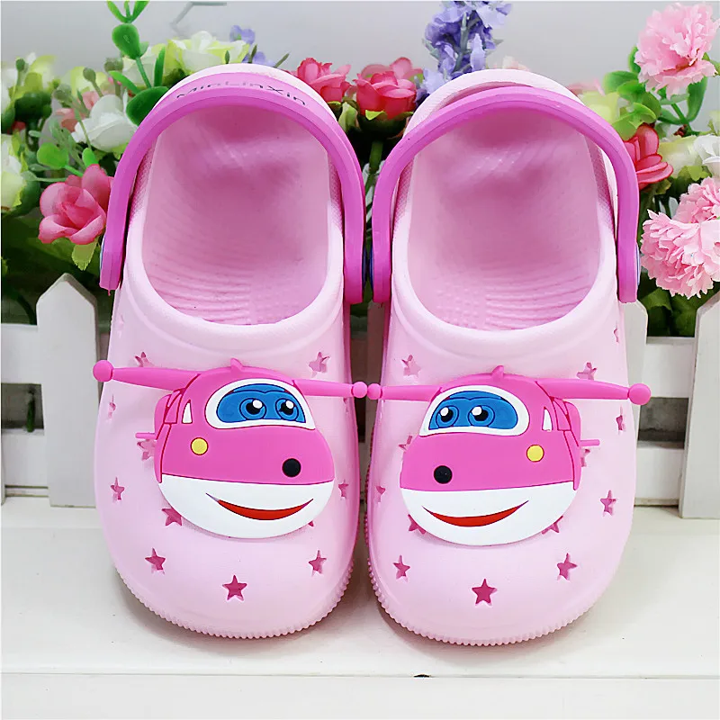 Kocotree Child Summer Slippers Cute 3D Cartoon Plane Soft Sole Flip Flops Water Shoes Kids Barefoot Anti-slip Beach Baby Sandals