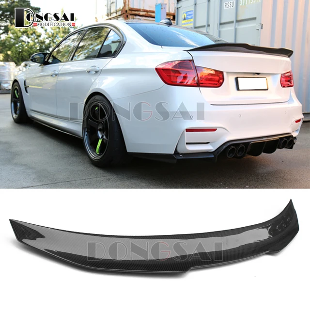 3 Series F30 Carbon Fiber Gloss Black Rear Trunk Spoiler Wings Trunk