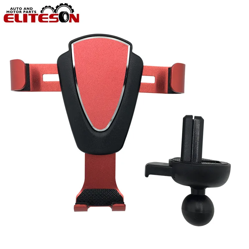 

1 PCS Red Universal Gravity Car Phone Holder 360 Degree Ratation On Air Vent Interior Accessory Cellphone Mount Stand
