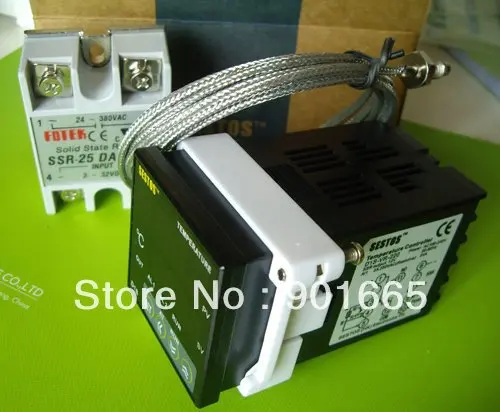Digital PID Temperature Controller 25A SSR K Thermocouple Probe