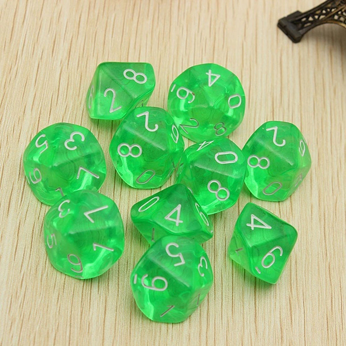 2x 10 Dices D10 Ten Sided Gem Dice Die for RPG Dungeons&Dragons Board