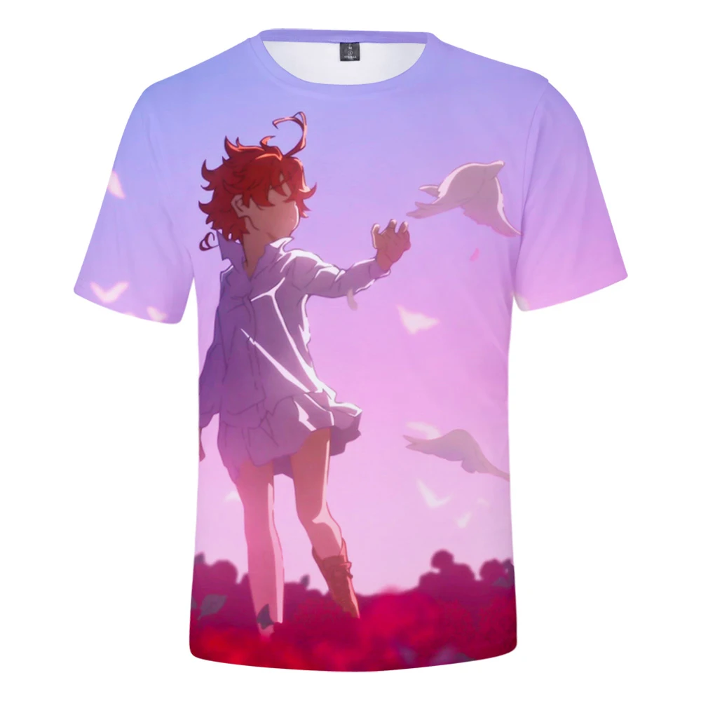 Новинка 2019 года модная футболка с 3D надписью The Promised Neverland для мужчин и женщин