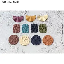 Сплав спрей краска волнистая поверхность DIY серьги ювелирные аксессуары материал кулон Круглый Веерообразный неправильный прямоугольник 4 шт