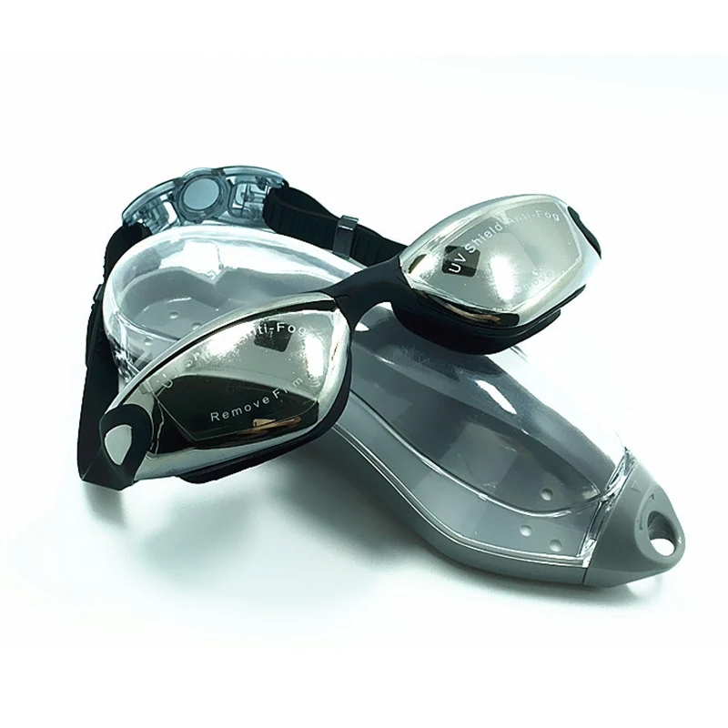 

Hot Adult HD Swimming Glasses With Protection Case Silicone Anti-fog UV Protection No Leaking Men Women Triathlon Goggles MCK99