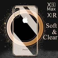 

Slim Clear Soft TPU Cover For iPhone XS Max Case Transparent For iphone XR Silicone Phone Case For iphone X Cases Luxury Capa