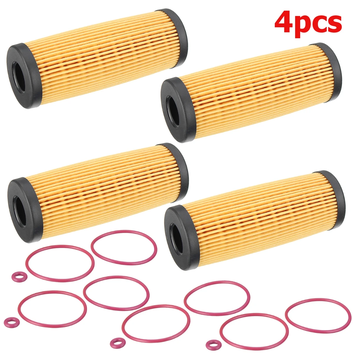 4PC X Engine Oil Filter with Gasket Kit For Ford 2015 2017 F 150 Edge