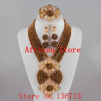 

Lovely Purple Single African Women Beads Jewelry Set Nigerian African Beaded Necklace Set Handmade Style Free Shipping SD603-3