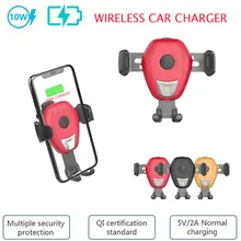 10 Вт автомобильное беспроводное быстрое зарядное устройство для iphone Xs X 8 Беспроводное зарядное устройство для автомобиля держатель телефона зарядное устройство для samsung для iphone