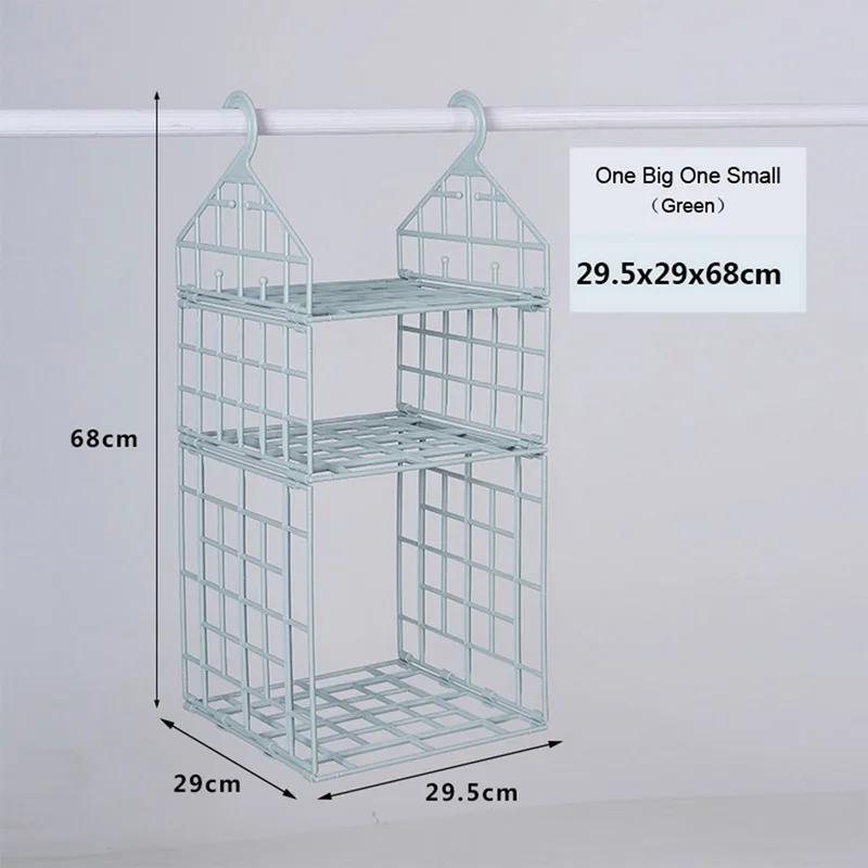 Многоярусная полка для хранения общежития складная вешалка одежды шкаф