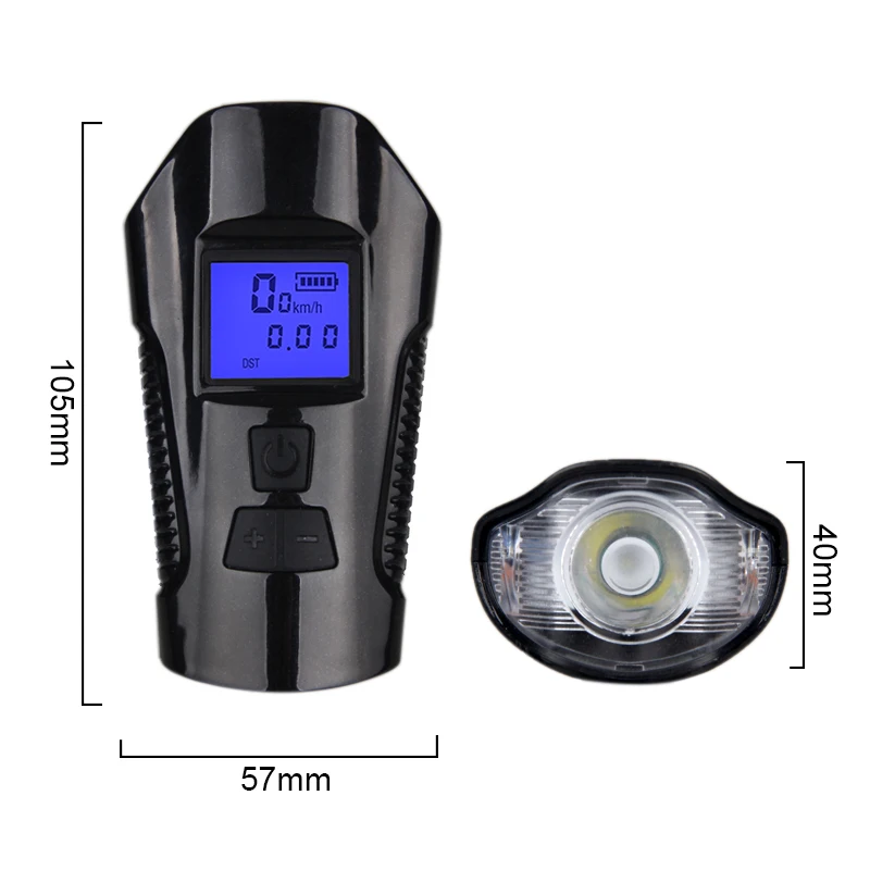 Perfect Multi-functional Smart T6 LED Front Bicycle Headlight 4 Modes Cycling Flashlight USB Bike Headlight+Bike Computer+Electric Bell 4