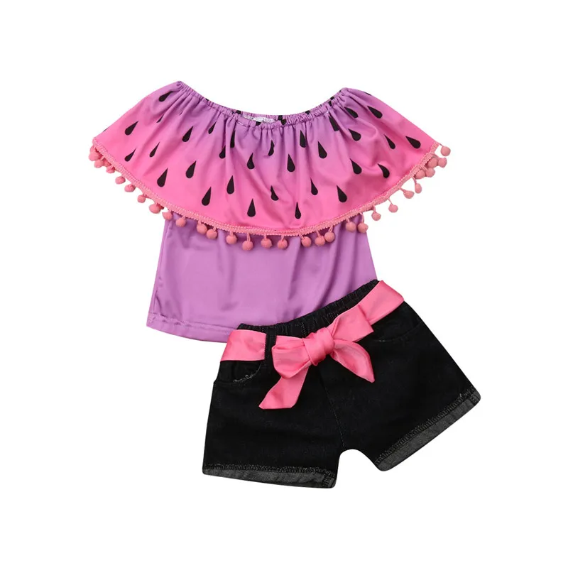 

Pudcoco Newborn Baby Girl Clothing 2018 Watermelon T-shirt Tops Shorts Pants Clothes Outfit 2pcs Set roupa infantil ropa bebe