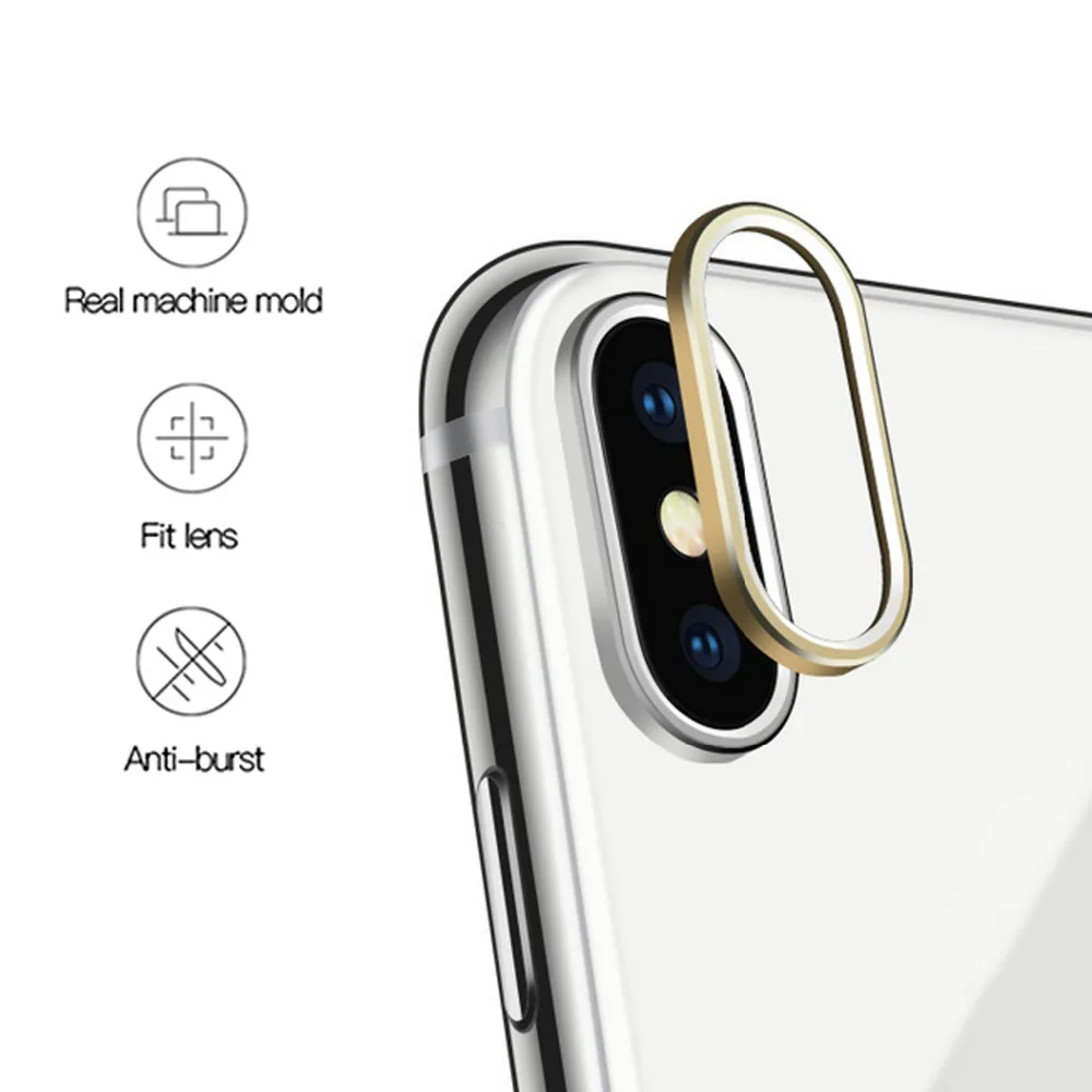 

Besegad Metal Rear Camera Ring Guard Circle Cover Lens Protector Bumper Case for Apple iPhone X 10 Accessories Gadgets