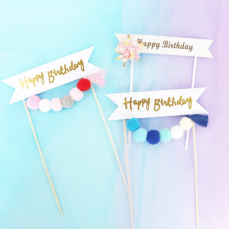 Happybirthday декоративная открытка цветок вечерние НКИ 1 шт.|Товары для украшения