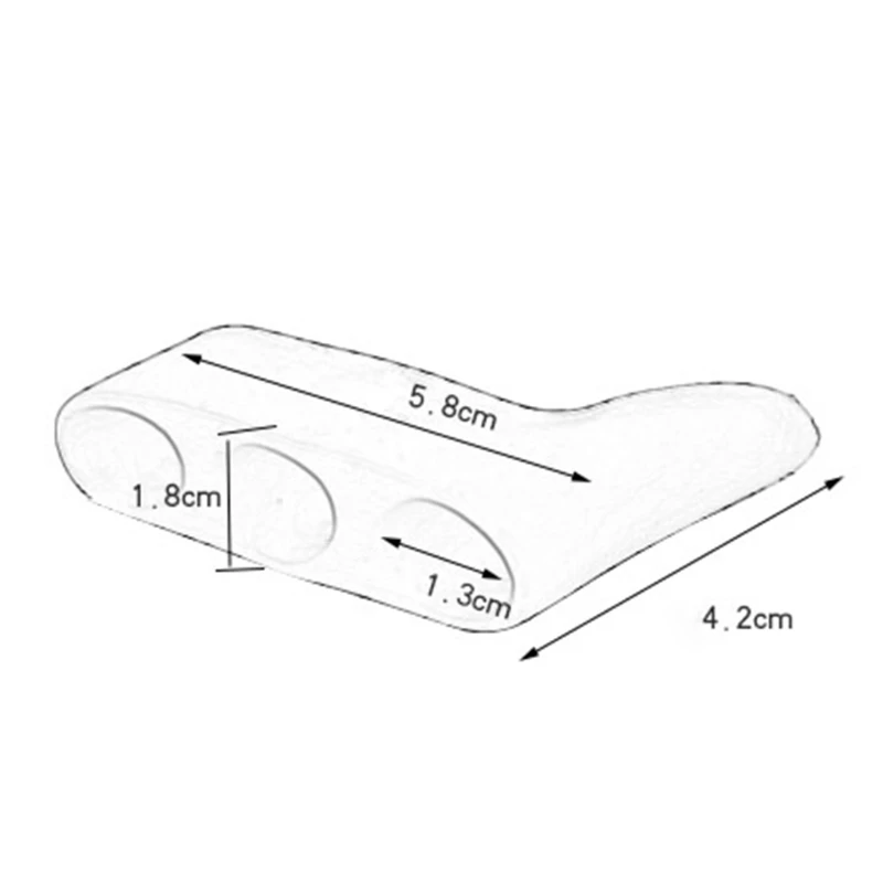 1 Pair Silicone Gel Foot Fingers Two Hole Toe Separator Thumb Valgus Protector Bunion Adjuster Bunionette Pads