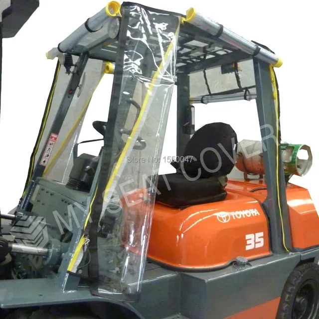 full forklift cab enclosure cover clear vinyl heavy duty universal forklift cover