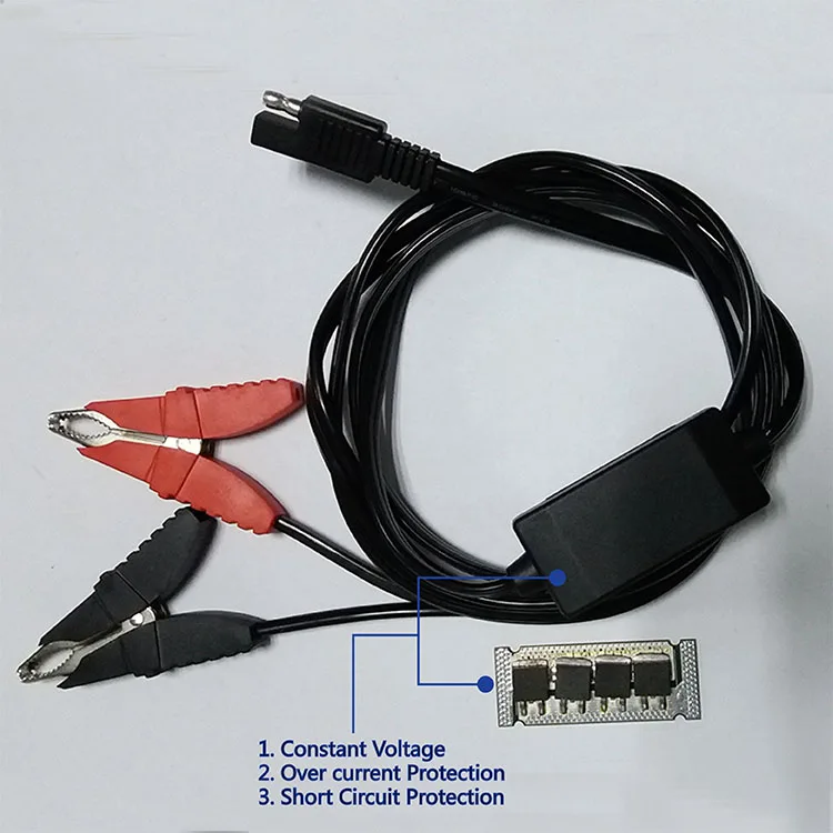 

New Arrival! SAE Plug Quick Connector Butterfly Clip 15A Copper Anti Reverse Charge Cable for Booster Car Battery Jump Starter