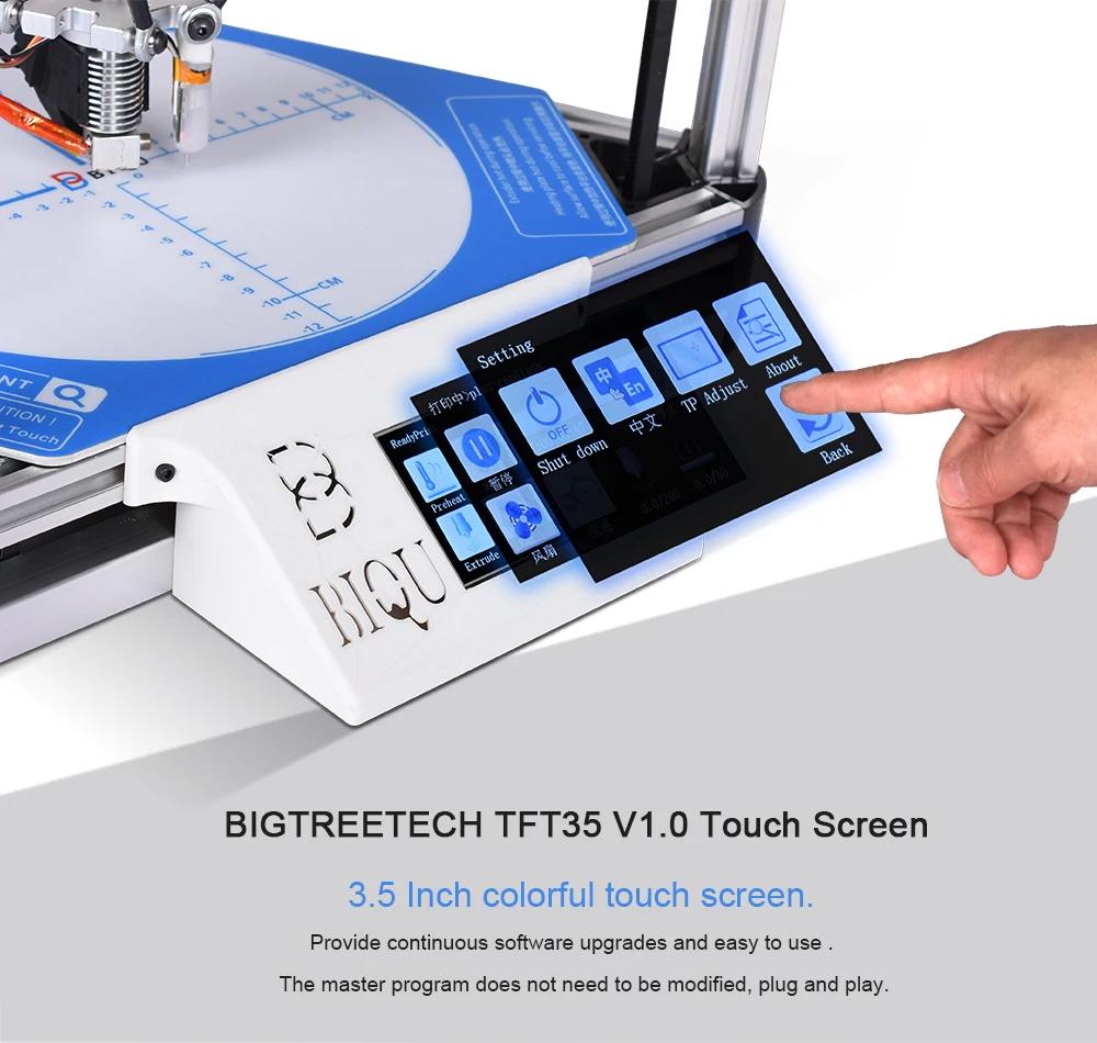 BIQU 3d принтер Kossel Plus/Pro Автоматическое выравнивание BLTOUCH 2004LCD/TFT35 сенсорный экран PLA нити Reprap Delta принтер металлический DIY