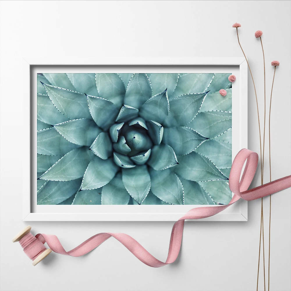 

Nordic Green Cactus Leaf Posters And Prints Wall Art Canvas Painting Plant Canvas Prints Art Wall Picture For Yoga Room Unframed