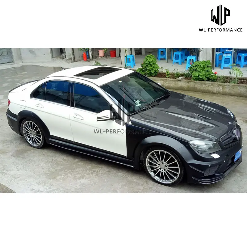 W204 C180 C200 C260 FRP материал передний задний бампер боковая юбка блендер для Mercedes Benz C63