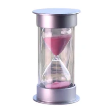 MYLB Decoração Ampulheta Ampulheta Areia Relógio Ampulheta Ampulheta 15 Minutos Temporizador De Cristal De Plástico rosa
