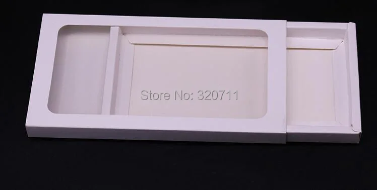 

17.6*9.7*1.5cm Black/White Big Size Kraft Paper Drawer Box with pvc Window phone case Gift Box 200pcs/lot Free DHL shipping