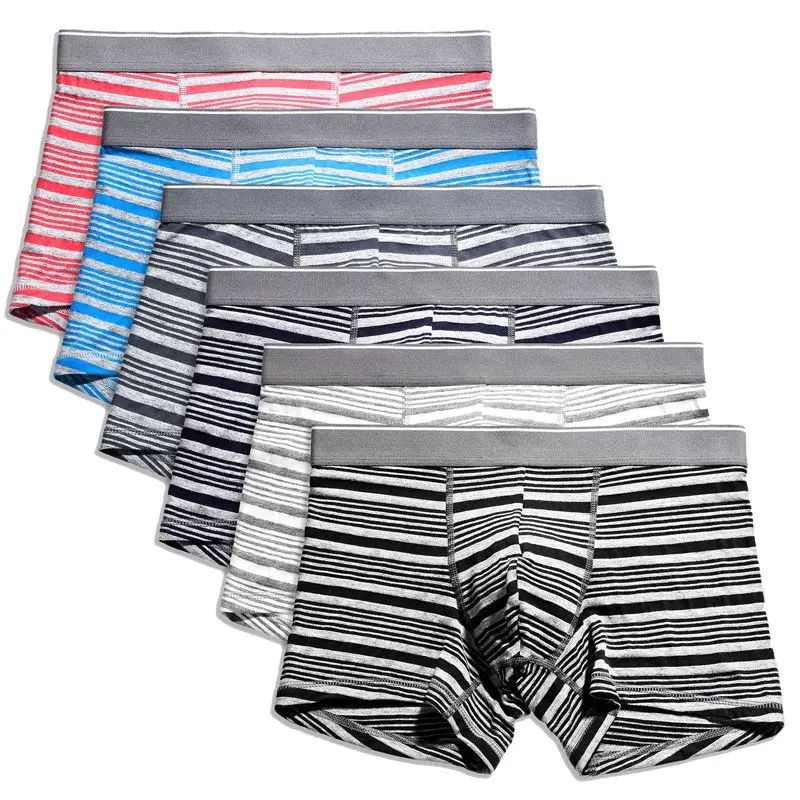 

4Pcs/lot Brand Boxer Large Mens Underwear Cotton Man breathable Big yards men's underwear New plus size M-XXXXL