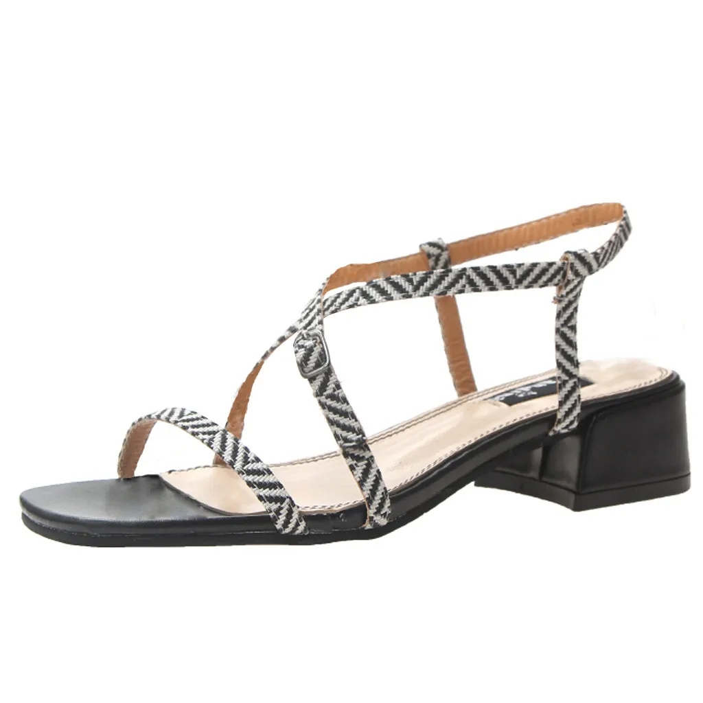 

sandals summer High Heel Shoes Belt Buckle Sandals Summer Open Toe Sandals Roman Sandals sommerschuhe damen 2019#DAA