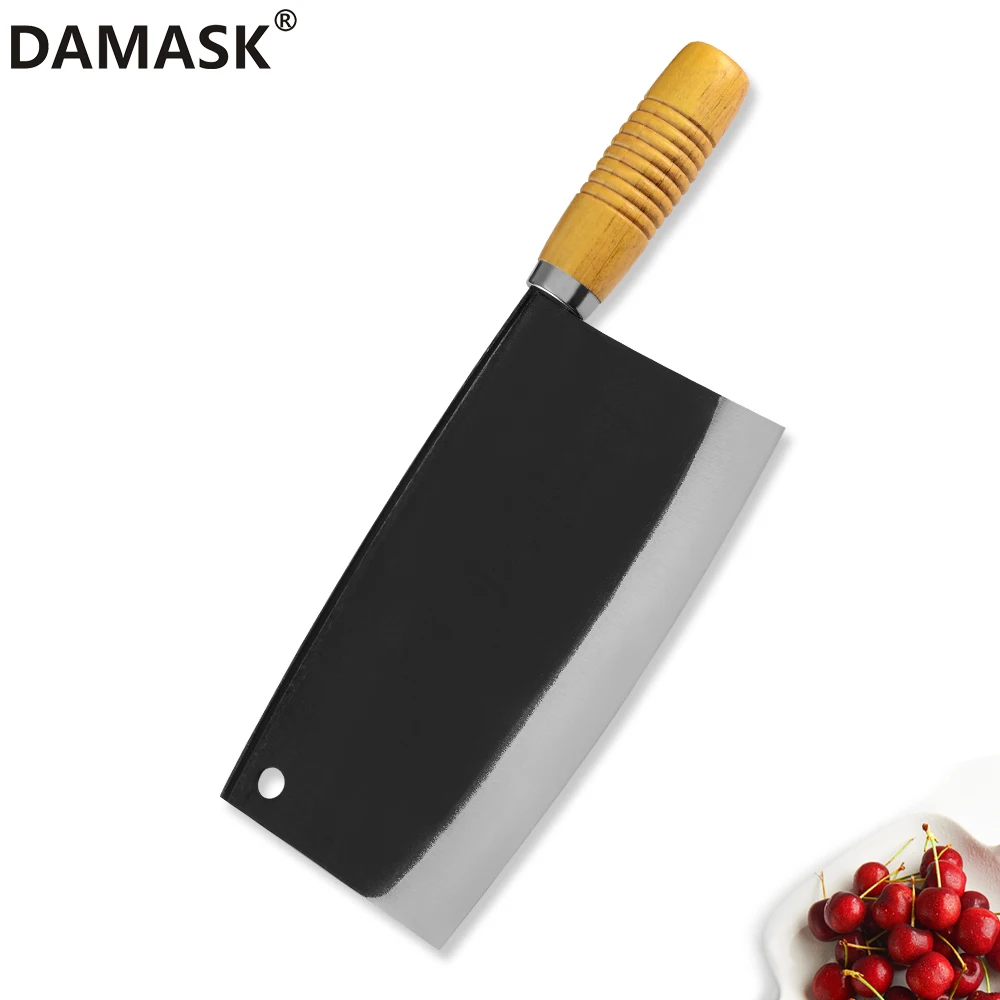 DAMASK 碳钢黄色木柄8寸砍骨