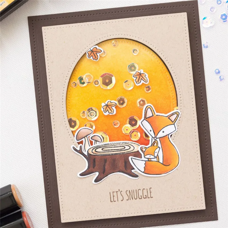

Naifumodo AnimalsCut Foxes Dies Set Metal Cutting Dies and Clear Stamps for Card New Arrival DIY for Scrapbooking Craft die cut