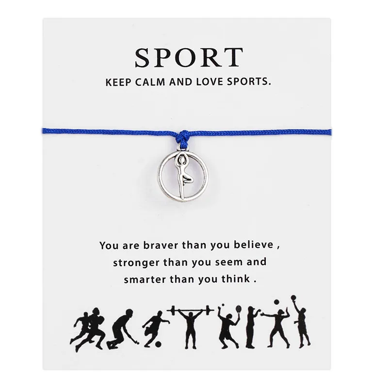 

Silver Ballet Dancer Charm Bracelet for Women Autism Awareness Gift Wish Love Card Adjustable Bracelet Friendship Mom Jewelry