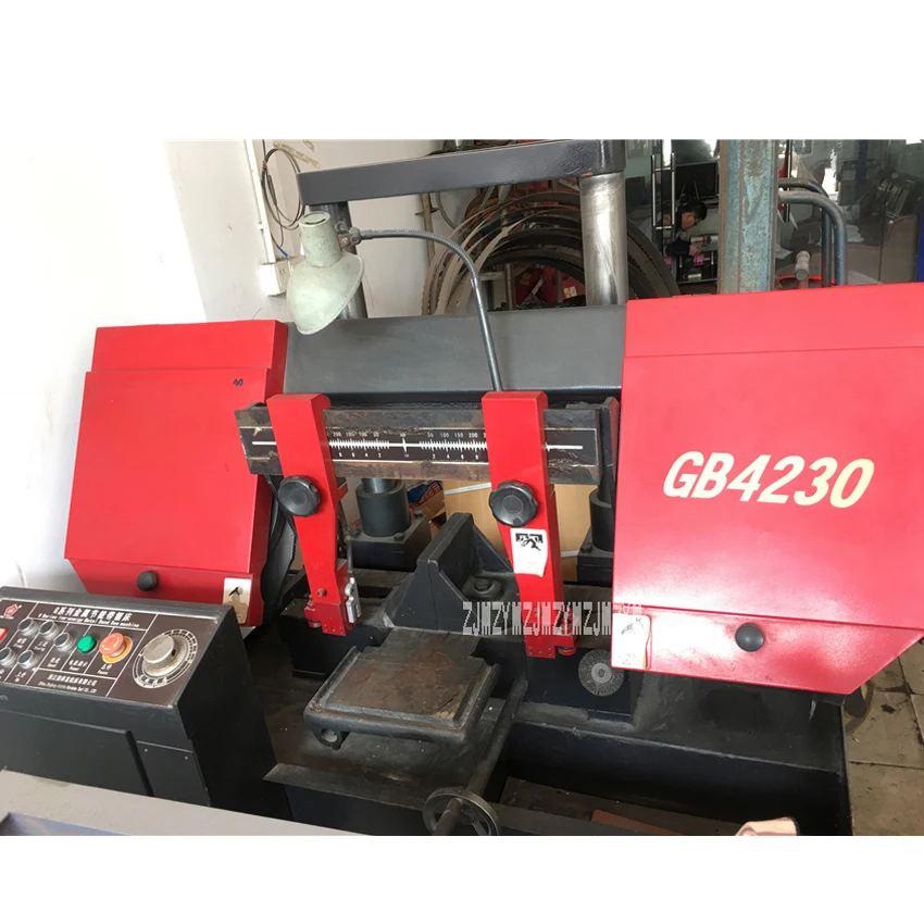

GB4230 Double Cylindrical Horizontal Band Sawing Machine Hydraulic Metal Cutting Band Saw machine 220V/380V 3KW 24/41/52/79m/min