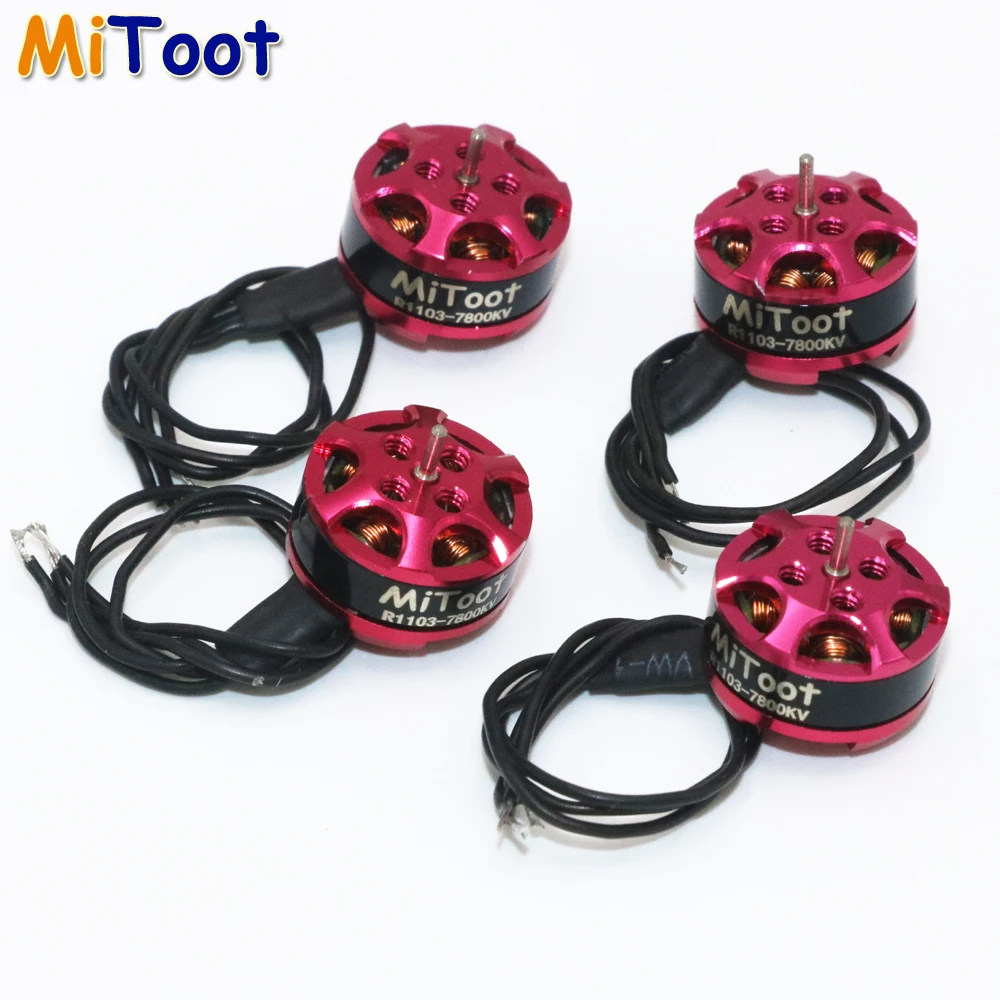 1 / 2 /4pcs Mitoot 1103 7800kv 2-3s Mini Brushless Motor for RC 80 90 100 mm 120mm Mini Multirotor Drone