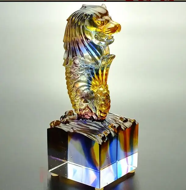 13 см Новые остекленные merlion сувенир печать украшения | Дом и сад