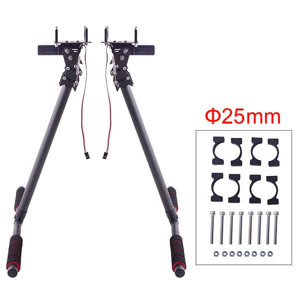 

FPV 25mm HJ-1100P Carbon Fiber Retractable Landing Gear Skid Set for RC Multi-rotors 21568