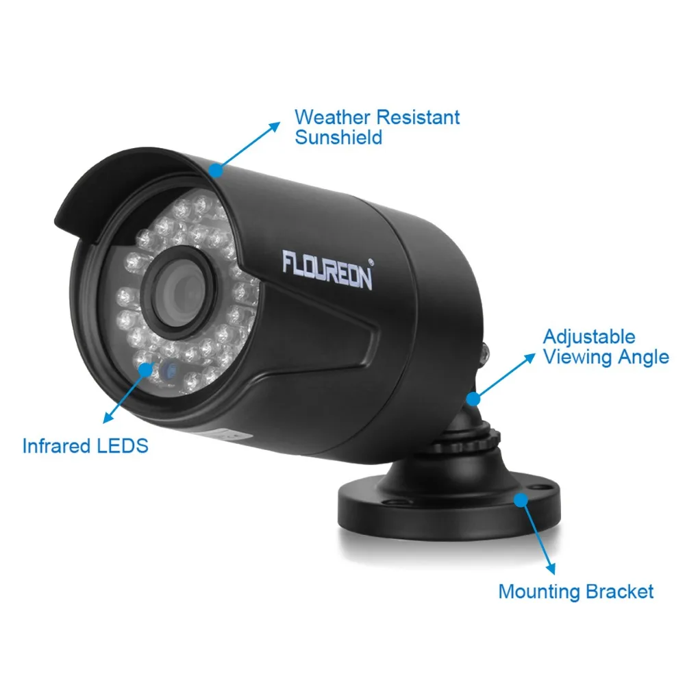 FLOUREON 960P 1.3MP PAL 2000TVL камера безопасности AHD Водонепроницаемая наружная CCTV DVR ночного