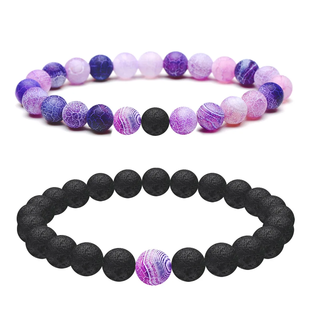 

18 Style Natural Weathered Stone Bracelet 8MM Aromatherapy Black Lava Volcanic Rock DIY Essential Oil Diffuser Bracelet Jewelry