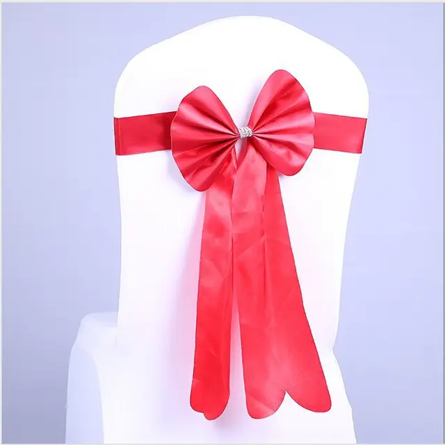 silk bowknot for wedding chairs chair back bows wedding props flowers