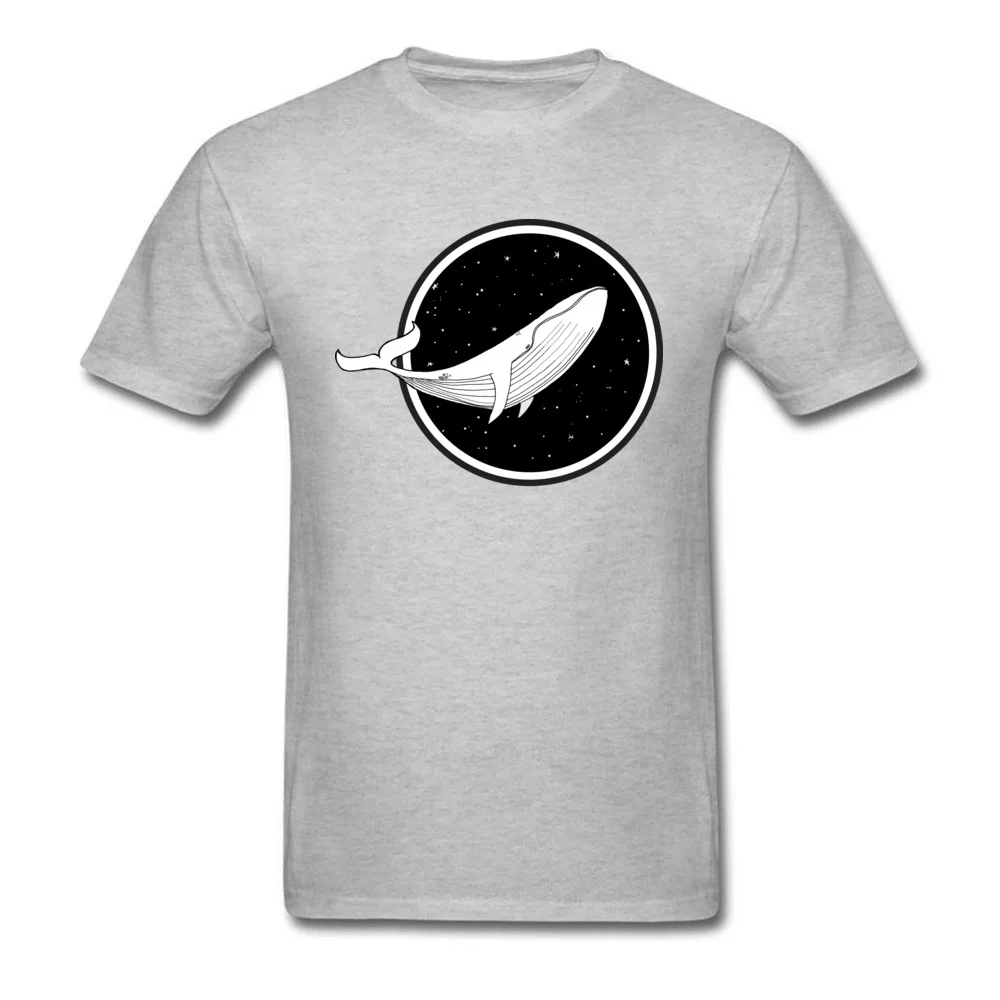 Printed T-Shirt 2018 Round Collar Space Aquarium 100% Cotton Men Tops Shirt Gift Short Sleeve Sweatshirts Top Quality Space Aquarium grey