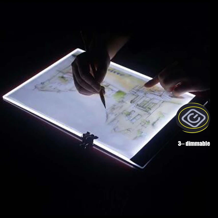 

3pcs/lot diamond mosaic A4 LED Artist Thin Art Stencil Drawing Board Light Box Tracing Writing Portable Electronic Tablet Pad