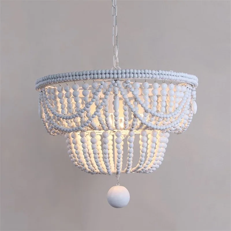 loft lamp white beads pendant chandelier