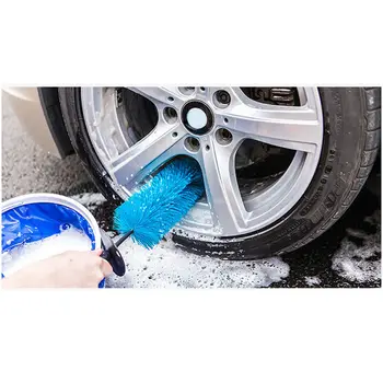 

Car Wheel Tire Rim Scrub Brush Washing Cleaner Durable Portable Vehicle Cleaning Tool M8617